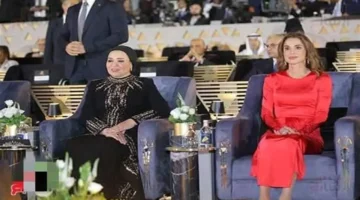 سعر فستان الملكة رانيا الفاخر في افتتاح المتحف المصري الكبير